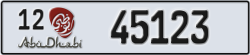 abu dhabi - code - 12 - number -45123