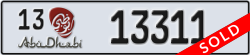 abu dhabi - code - 13 - number -13311