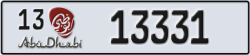 abu dhabi - code - 13 - number -13331