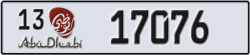 abu dhabi - code - 13 - number -17076