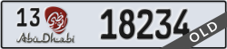 abu dhabi - code - 13 - number -18234