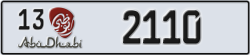 abu dhabi - code - 13 - number -2110
