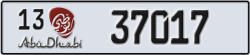 abu dhabi - code - 13 - number -37017
