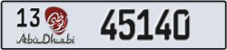 abu dhabi - code - 13 - number -45140