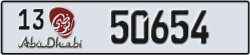 abu dhabi - code - 13 - number -50654
