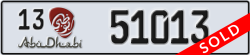 abu dhabi - code - 13 - number -51013