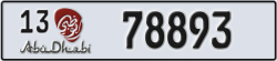 abu dhabi - code - 13 - number -78893