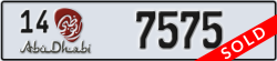 abu dhabi - code - 14 - number -7575
