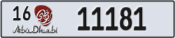 abu dhabi - code - 16 - number -11181