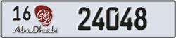 abu dhabi - code - 16 - number -24048