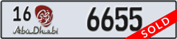 abu dhabi - code - 16 - number -6655