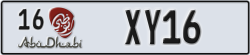 abu dhabi - code - 16 - number -XY16