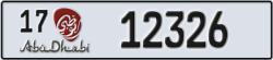 abu dhabi - code - 17 - number -12326