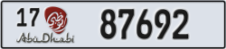 abu dhabi - code - 17 - number -87692