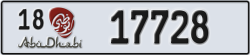 abu dhabi - code - 18 - number -17728