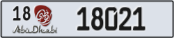abu dhabi - code - 18 - number -18021