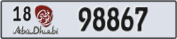 abu dhabi - code - 18 - number -98867
