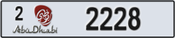 abu dhabi - code - 2 - number -2228