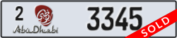 abu dhabi - code - 2 - number -3345