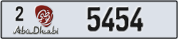 abu dhabi - code - 2 - number -5454
