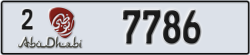 abu dhabi - code - 2 - number -7786