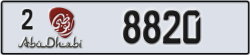 abu dhabi - code - 2 - number -8820