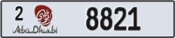 abu dhabi - code - 2 - number -8821