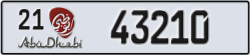 abu dhabi - code - 21 - number -43210