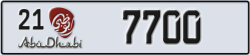 abu dhabi - code - 21 - number -7700