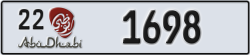 abu dhabi - code - 22 - number -1698