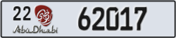 abu dhabi - code - 22 - number -62017