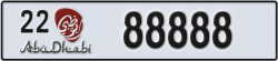 abu dhabi - code - 22 - number -88888