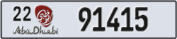 abu dhabi - code - 22 - number -91415