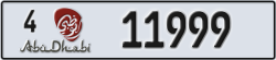 abu dhabi - code - 4 - number -11999