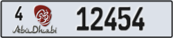 abu dhabi - code - 4 - number -12454