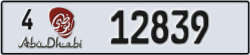 abu dhabi - code - 4 - number -12839