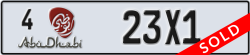 abu dhabi - code - 4 - number -23X1