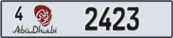 abu dhabi - code - 4 - number -2423