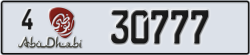 abu dhabi - code - 4 - number -30777