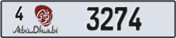 abu dhabi - code - 4 - number -3274
