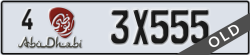 abu dhabi - code - 4 - number -3X555