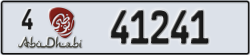 abu dhabi - code - 4 - number -41241