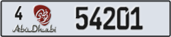 abu dhabi - code - 4 - number -54201