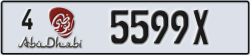 abu dhabi - code - 4 - number -5599X