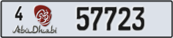 abu dhabi - code - 4 - number -57723