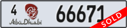 abu dhabi - code - 4 - number -66671