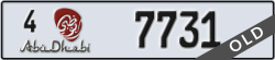 abu dhabi - code - 4 - number -7731