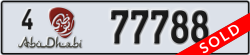 abu dhabi - code - 4 - number -77788