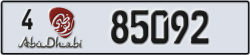 abu dhabi - code - 4 - number -85092