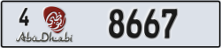 abu dhabi - code - 4 - number -8588